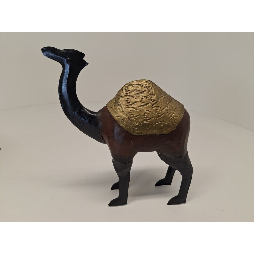 Vintage Handmade Camel Figure Brass Saddle